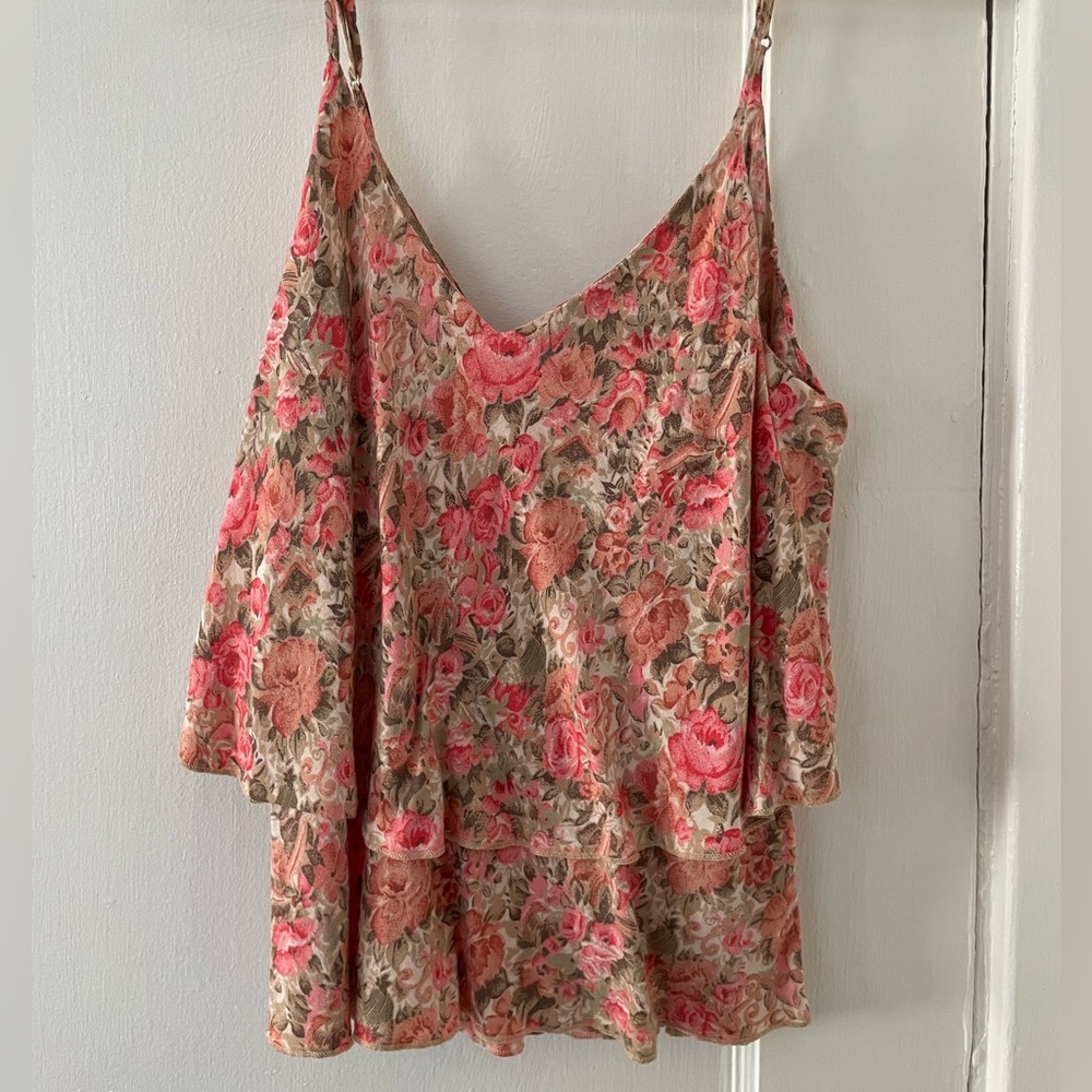 Blu Moon floral tank top